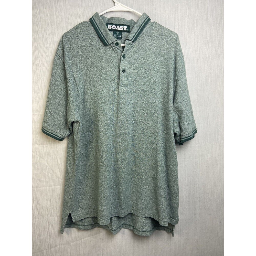 Vintage Boast Twin Tipped Polo Shirt Men’s XL Green Made In USA